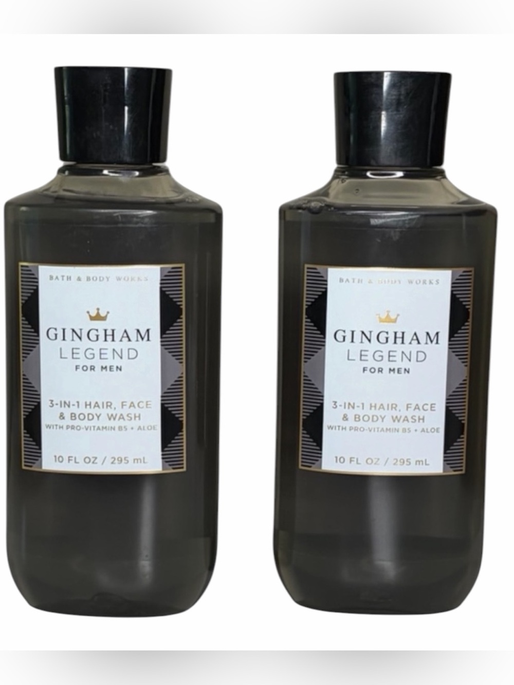 Lot 2 Bath & Body Works Mens Collection GINGHAM LEGEND 10oz 3-in-1 Body Wash NEW